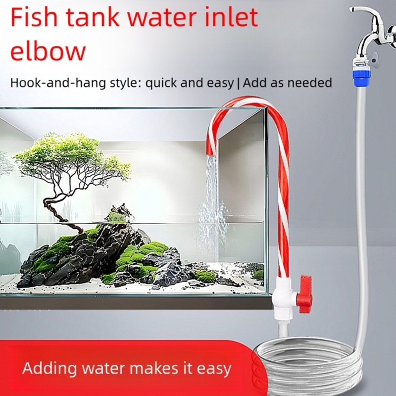Aquarium Fish Youtube - Aquarium-Nachfüllzubehör mit flexibler Positionierung, lebensmittelechtem Kunststoff-Wasserrohr