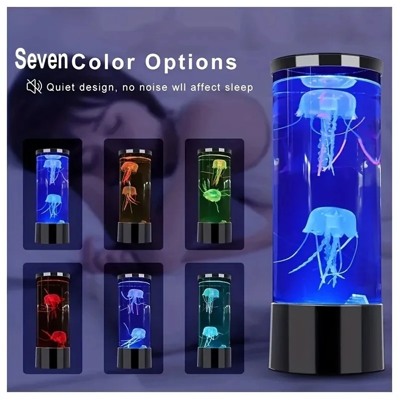 Aquarium Fish Discus - Quallen-Lampe, LED-Fernbedienung, Farbwechsel, Aquarium-Licht mit 8