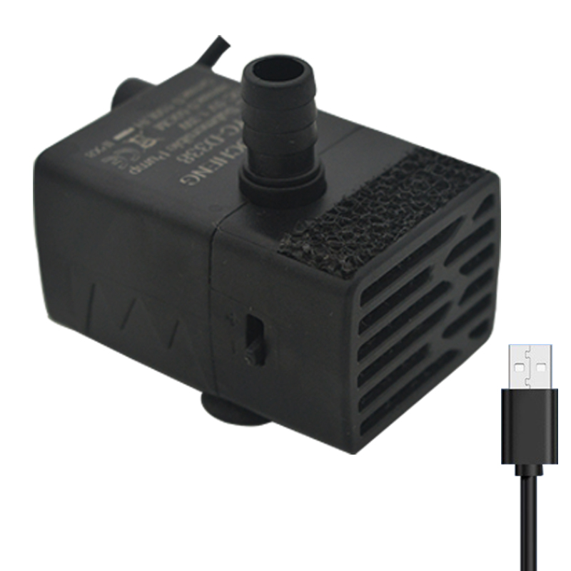 Aquarium Fish Real - Ultra-Leise USB-Aquarium-Fischbecken-Filterpumpe Mini-Haustierbrunnen Tauchbare Wasserkreislaufpumpe mit