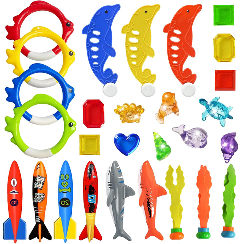 Aquarium Fish Dolphin - Aquarium-Dekoration, aufblasbares Schwimmbadzubehör, Schatzsuche, Tauchset, Torpedo,