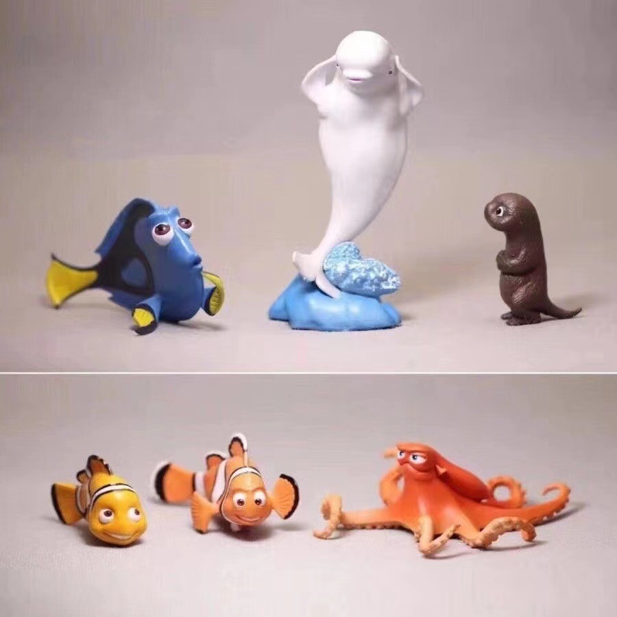 Niedliche 6-teilige Puppenstat – Aquarium Fish Dolphin Bewertung und Preis