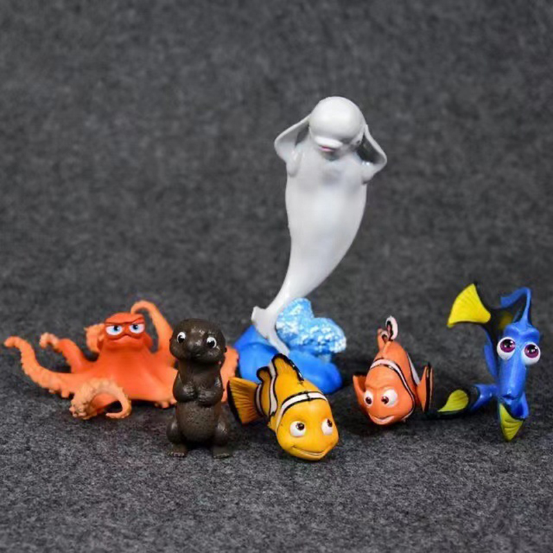 Niedliche 6-teilige Puppenstat – Aquarium Fish Dolphin Bewertung und Preis