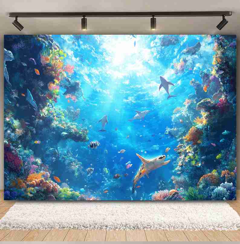 Unterwasserwelt Hintergrund fü – Aquarium Fish Dolphin Bewertung und Preis