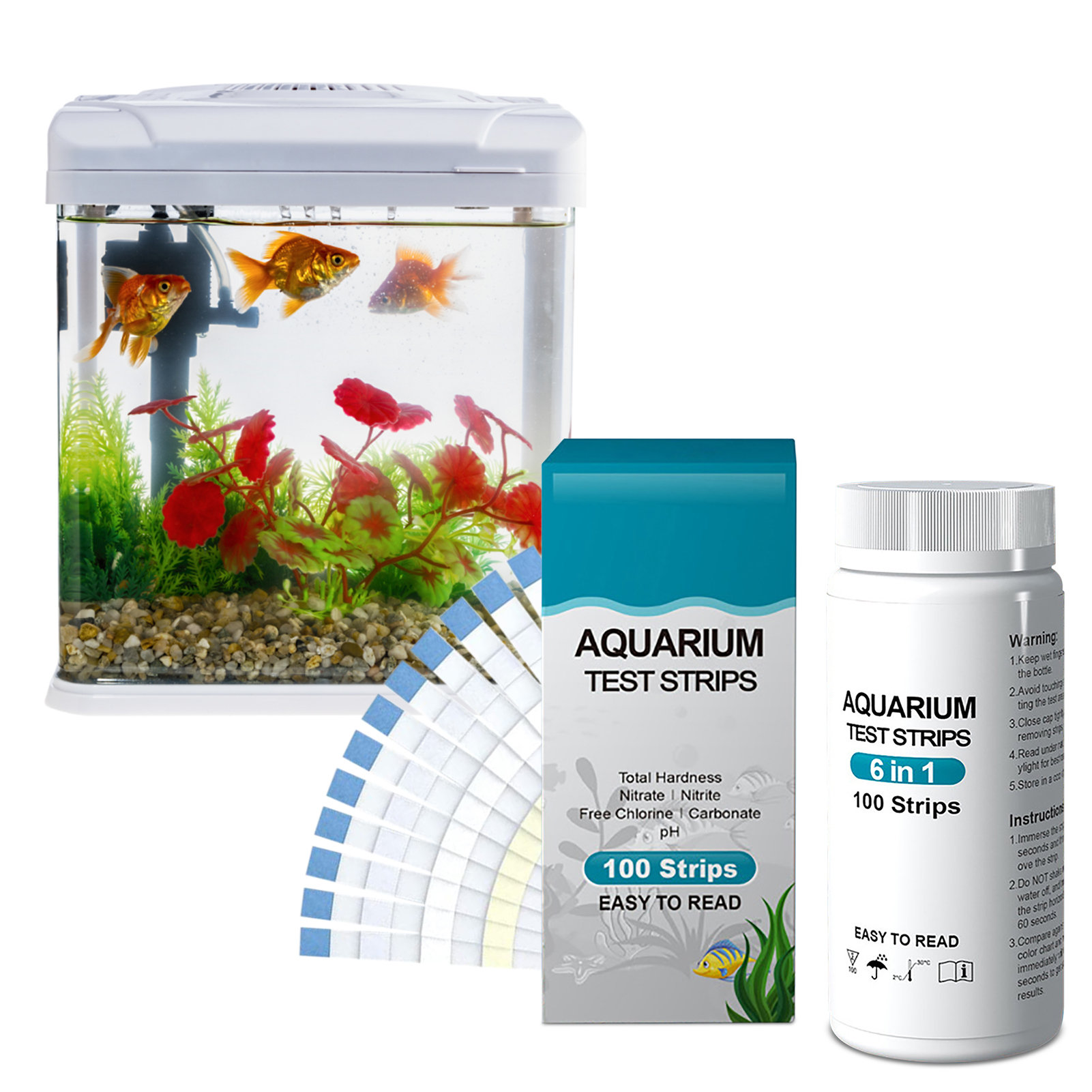 100 stücke 6-in-1 Wasser Quali – Aquarium Test Kit Bewertung und Preis