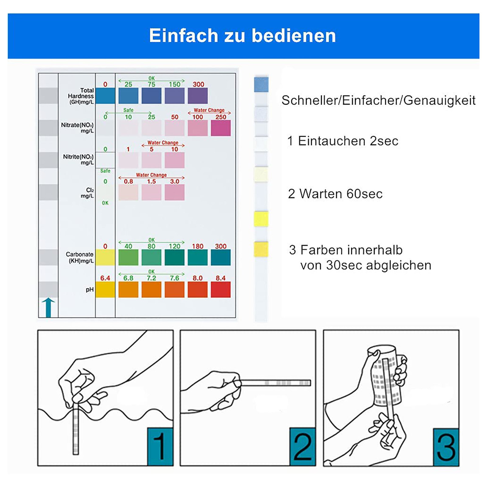 100 stücke 6-in-1 Wasser Quali – Aquarium Test Kit Bewertung und Preis