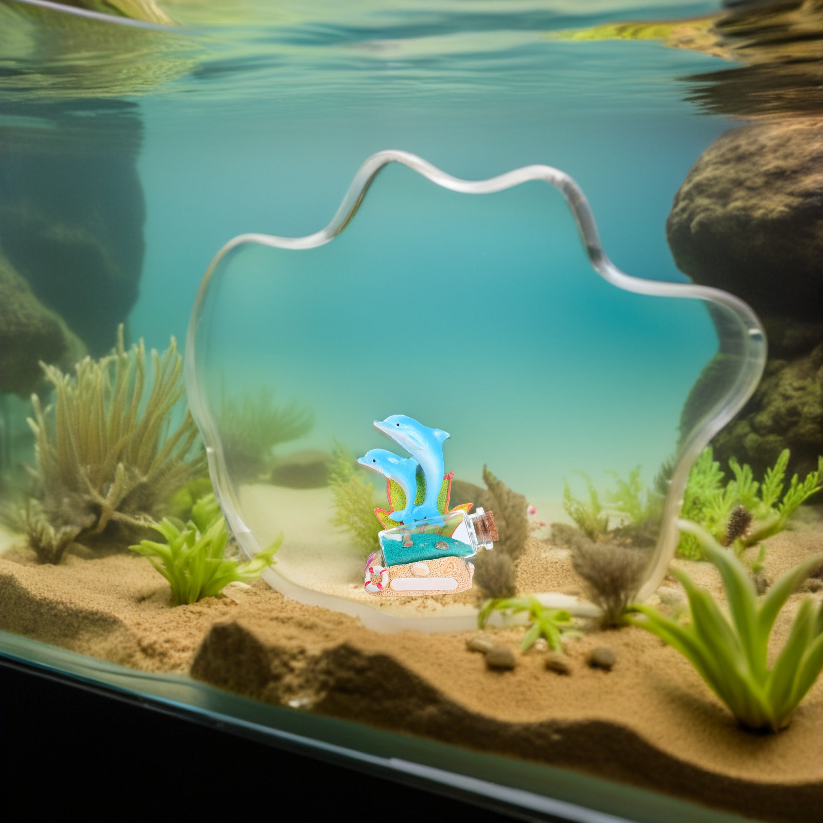 Delfin-Harz-Skulptur, Treibfla – Aquarium Fish Dolphin Bewertung und Preis